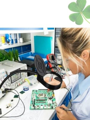 Лупа - лампа на струбцине 38 LED с дополнительной линзой 10х/20х CleverTech