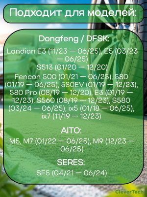 Датчики давления шины 3641050-FS01 TPMS Dongfeng, Evolute, Seres Aito M5, М7, М9 4 шn