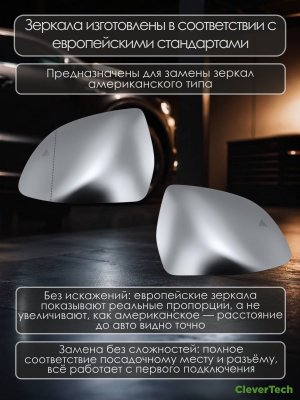 Зеркальные элементы левый, правый с обогревом и слепыми зонами BMW Х7 Х6 Х5 Х3, серии G