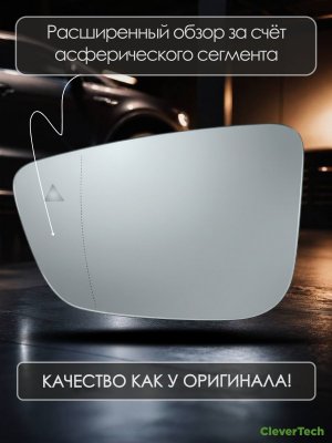 Зеркальный элемент левый с обогревом и слепыми зонами, асферическое BMW G11 G12 G14 G15 G20 G21 G28 G30