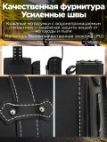Мотосумка для мотоцикла боковая, кожаная CleverTech 33х25х13см