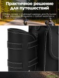 Мотосумка для мотоцикла боковая, кожаная CleverTech 33х25х13см
