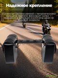 Мотосумка для мотоцикла боковая, кожаная CleverTech 31х30х13 см
